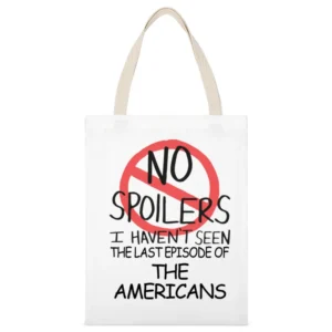 The Americans No Spoilers Last Episode Tv Funny White Canvas Tote Shopping Bag
