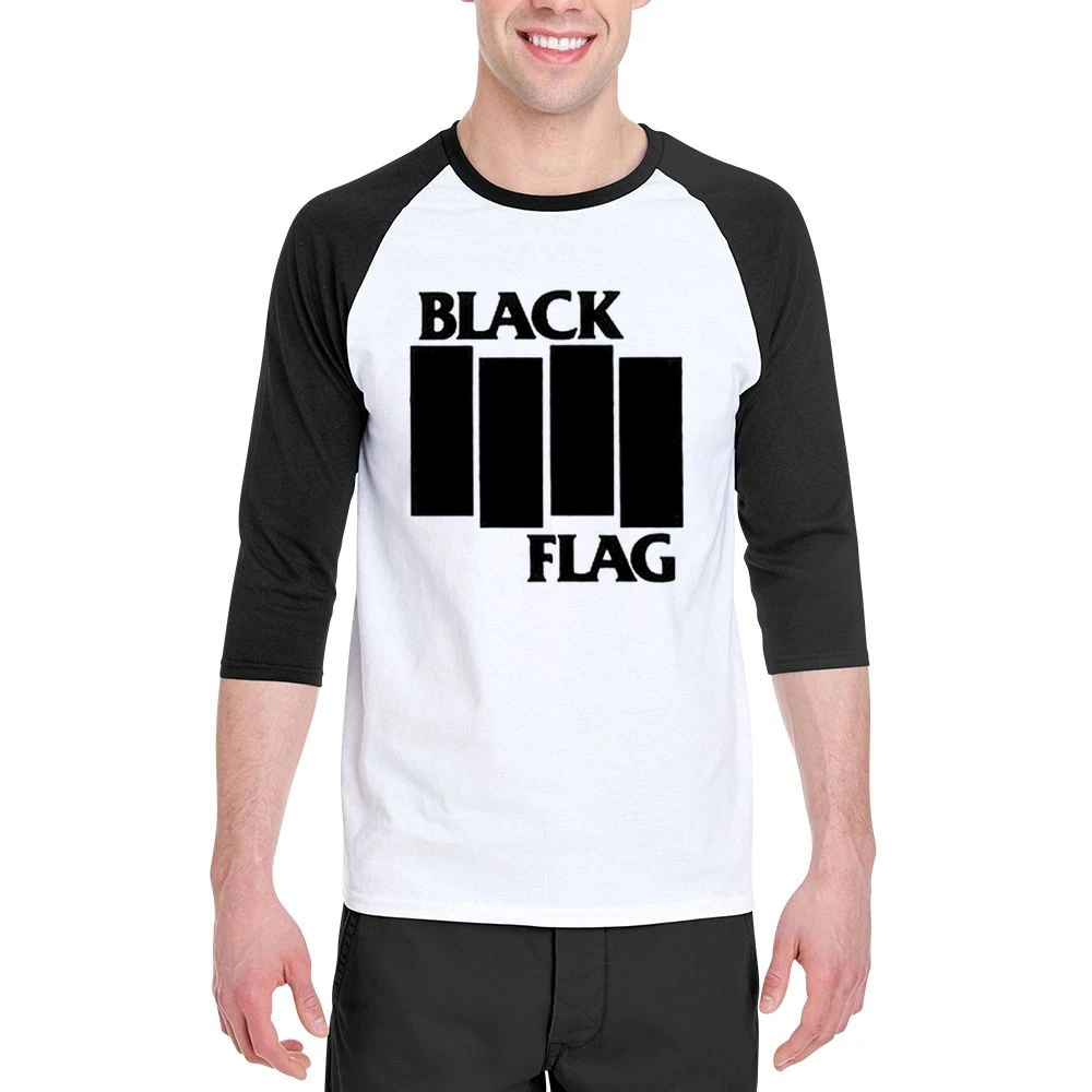 The Black Flag Men 3/4 Sleeve T-Shirt