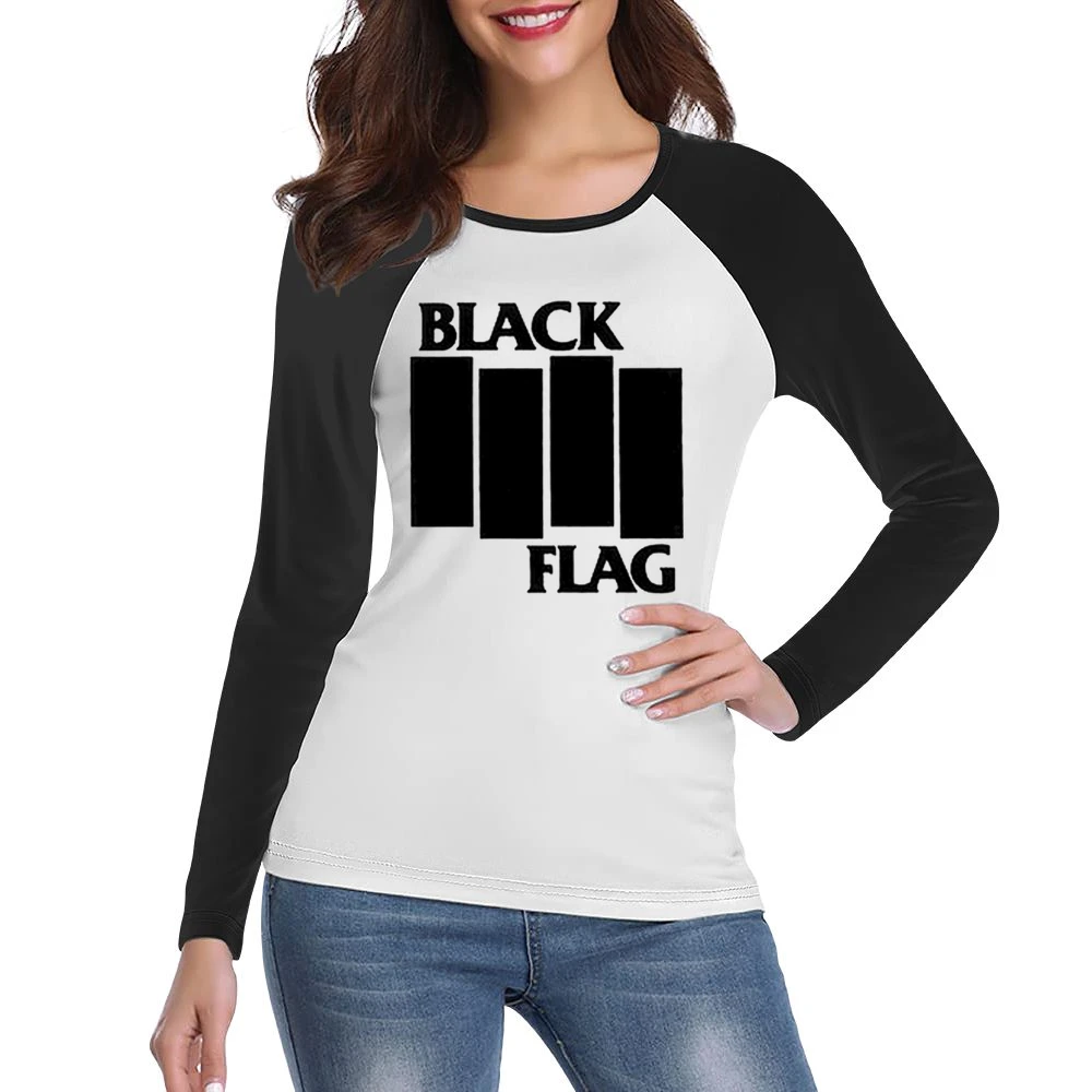 The Black Flag Women Ladies Long Sleeve T-Shirt