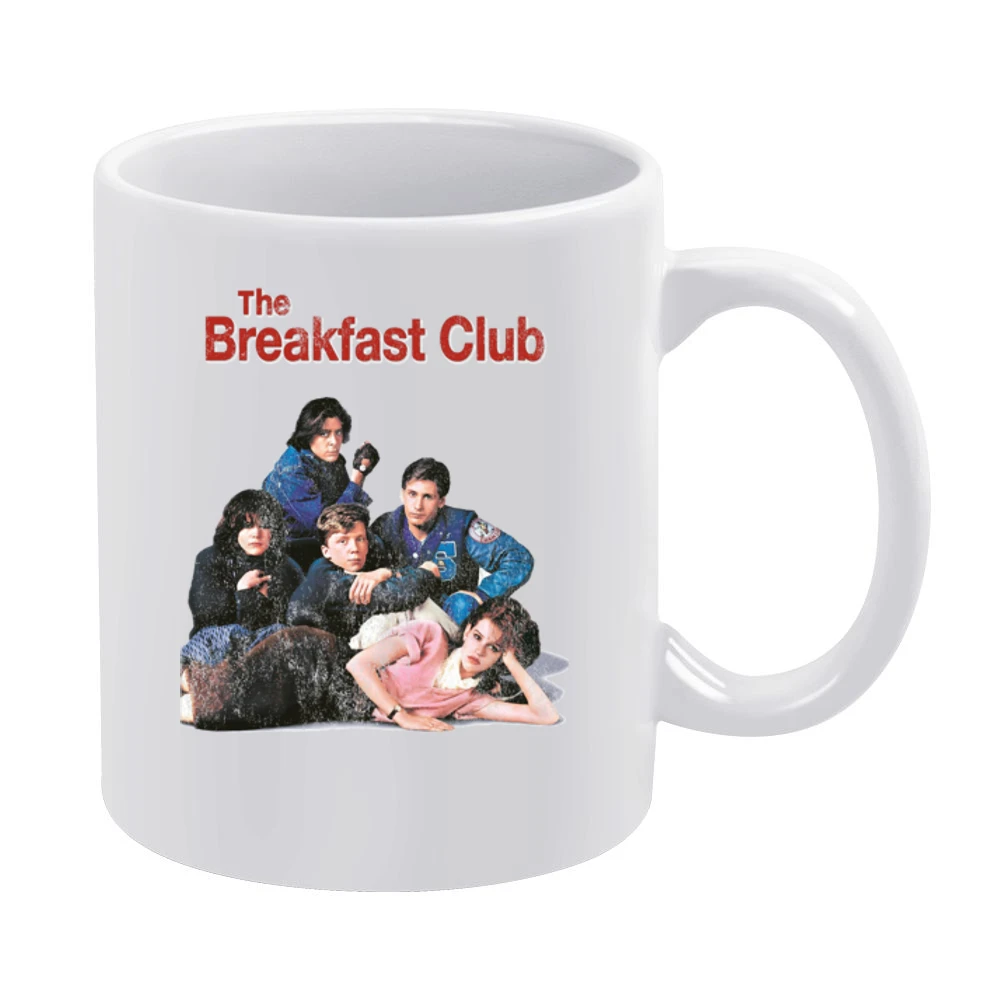 The Breakfast Club Cool Fun 80s Vintage Style Distressed Look Graphic White Mug