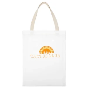 The Cactus Club Cant Touch This Funny Vintage Style Graphic White Canvas Tote Shopping Bag