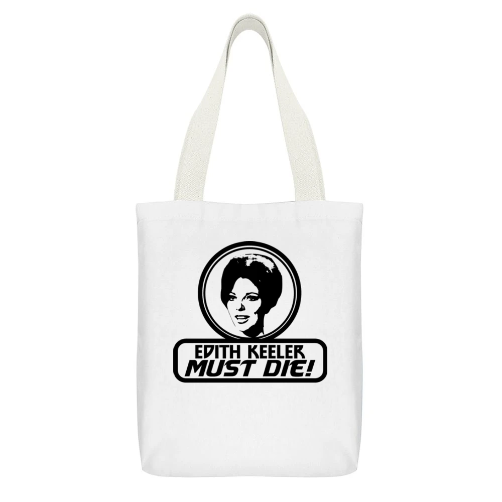 The City on the Edge of Forever Edith Keeler must Die Star Trek movie White Canvas Tote Shopping Bag With Interior Pocket