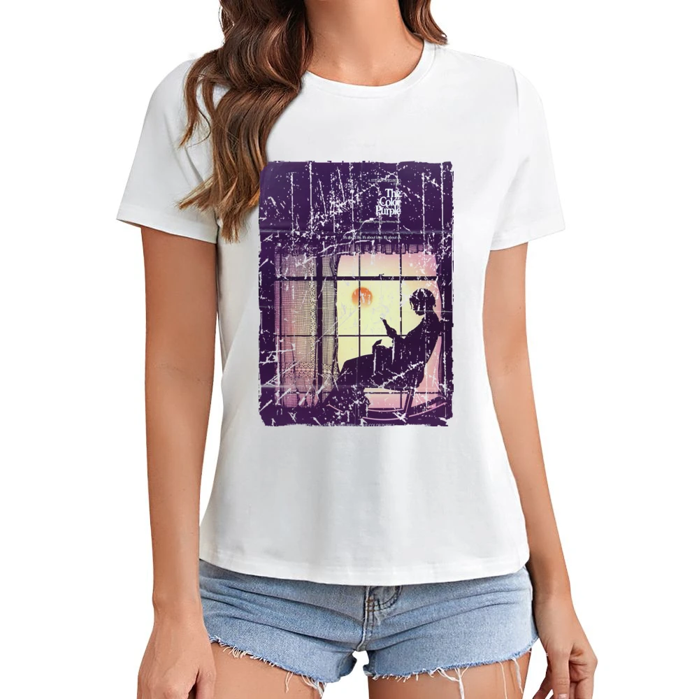 The Color Purple Movie Poster Retro Aged Look Asian Size Women Ladies T-shirt