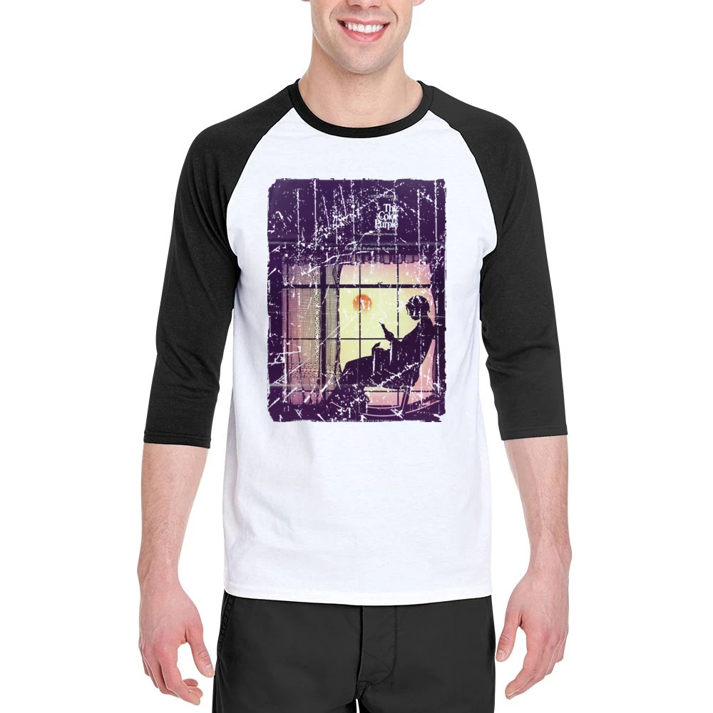 The Color Purple Movie Poster Retro Aged Look Men 3/4 Sleeve T-Shirt