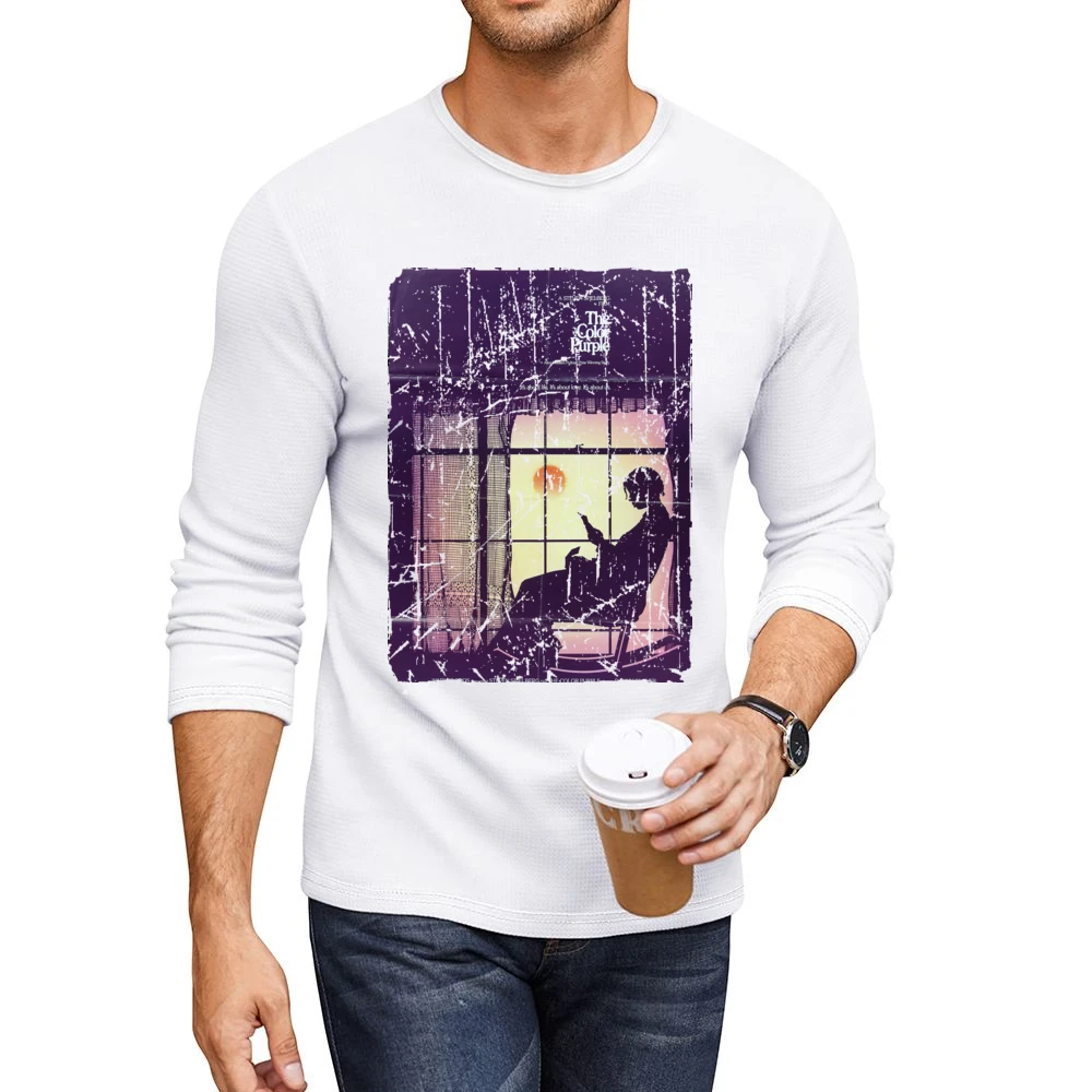 The Color Purple Movie Poster Retro Aged Look Men CrewNeck Long Sleeve T-Shirt