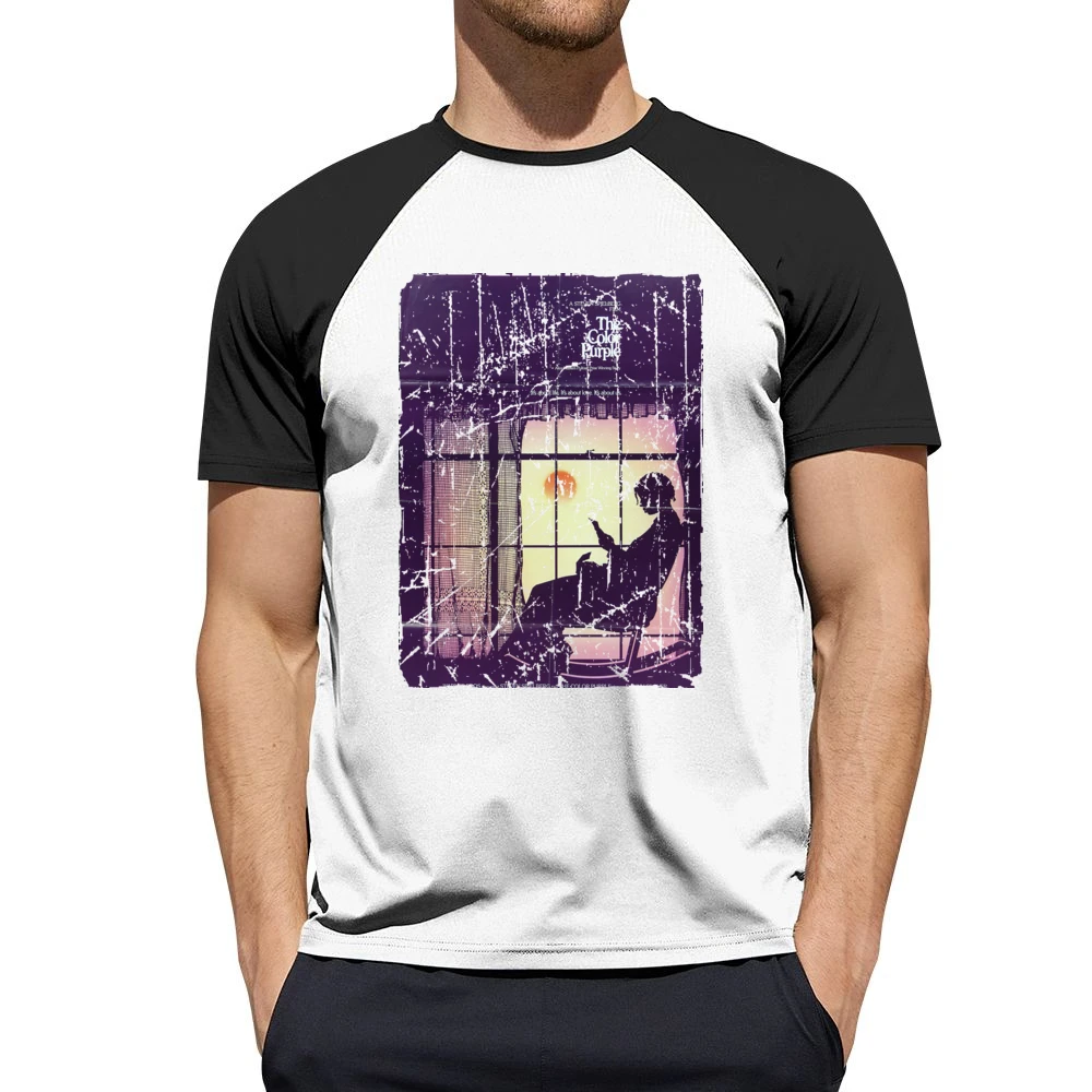 The Color Purple Movie Poster Retro Aged Look Men Short Sleeve T-Shirt