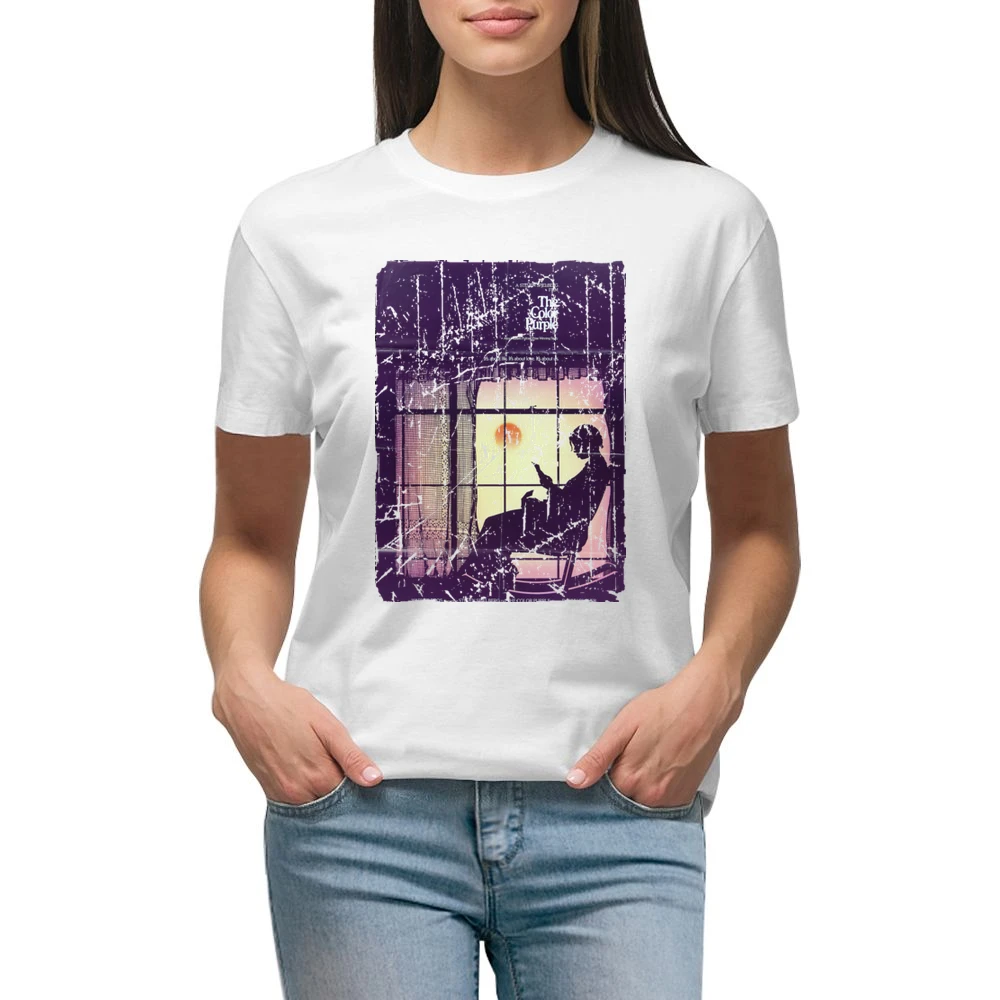The Color Purple Movie Poster Retro Aged Look Premium Women Ladies T-shirt