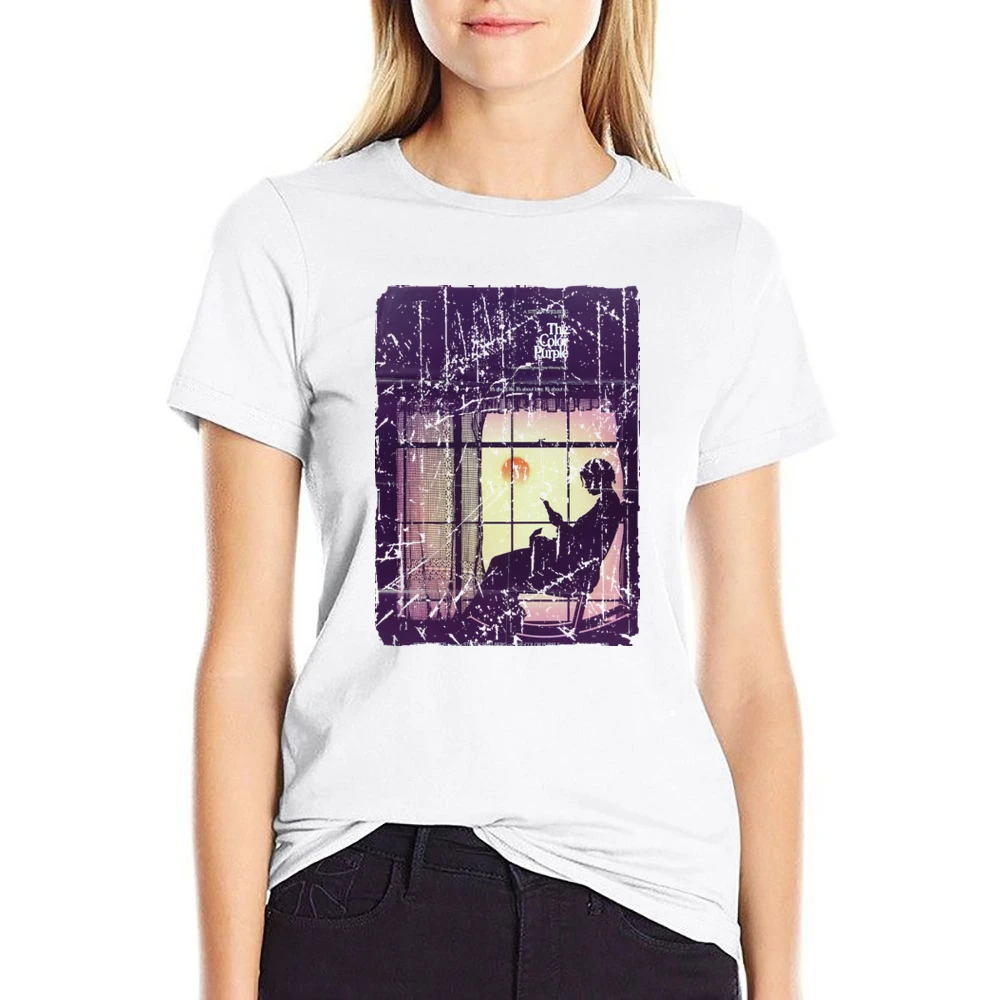 The Color Purple Movie Poster Retro Aged Look US Size Women Ladies T-shirt