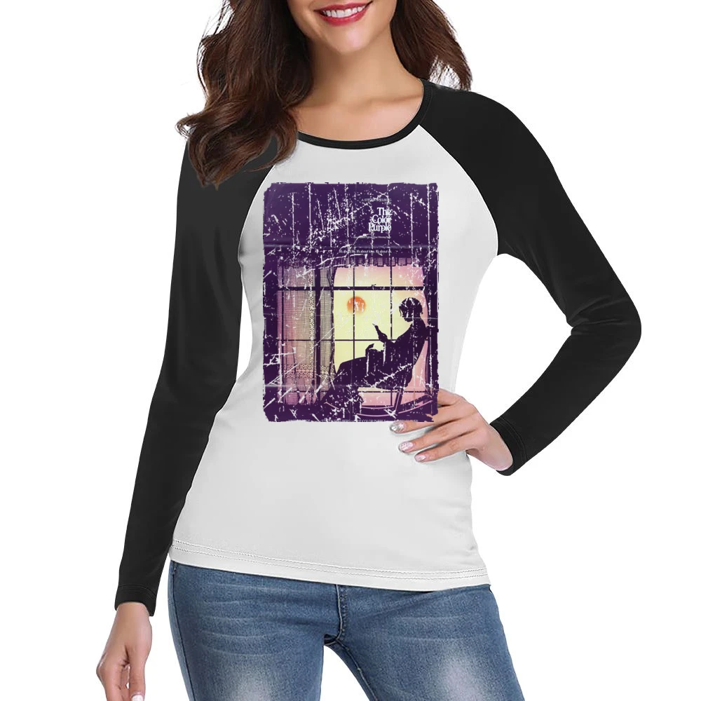 The Color Purple Movie Poster Retro Aged Look Women Ladies Long Sleeve T-Shirt