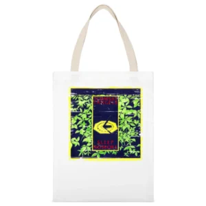 The Comsat Angels Sleep No More Album Cover Distressed Image White Canvas Tote Shopping Bag