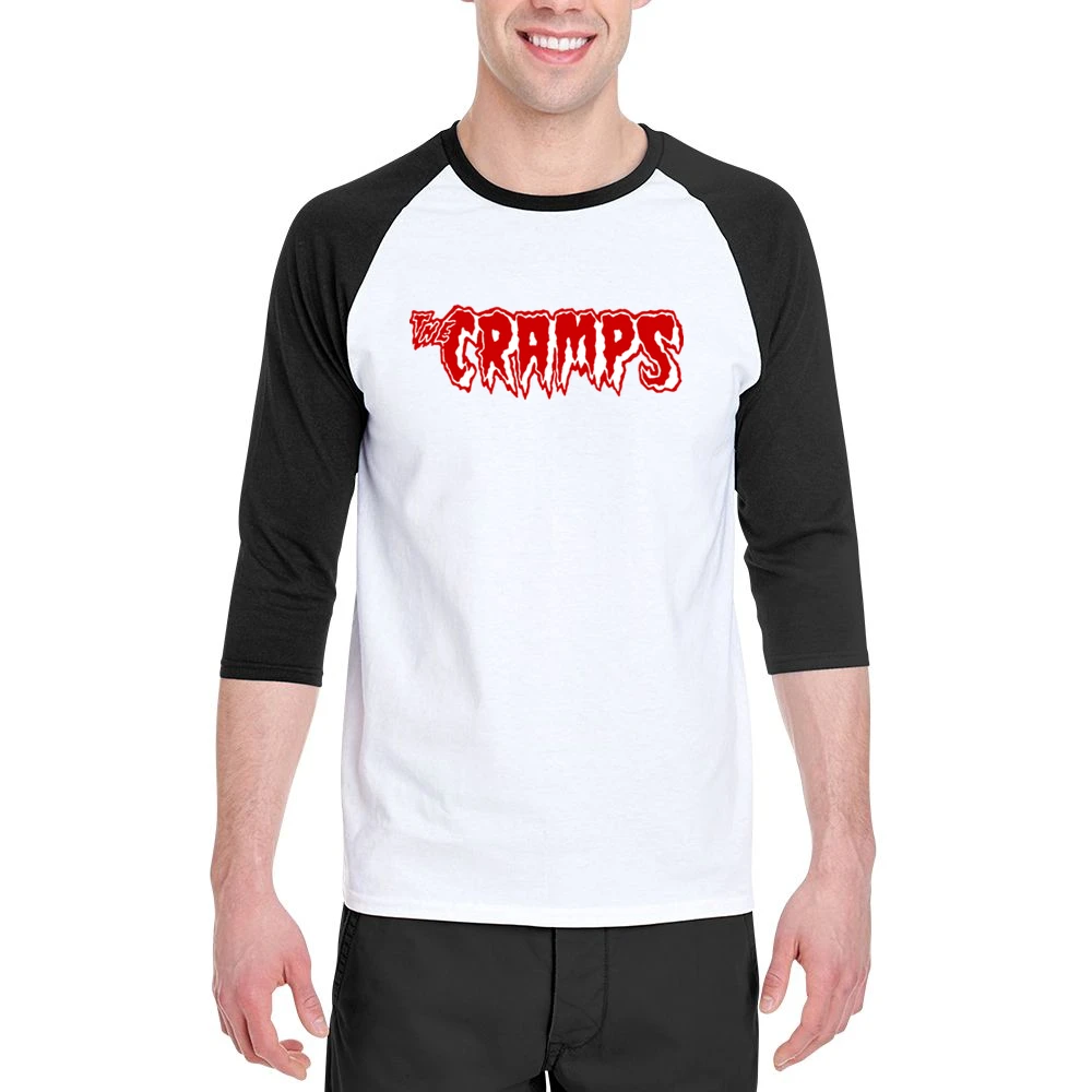 The Cramps red text logo Men 3/4 Sleeve T-Shirt