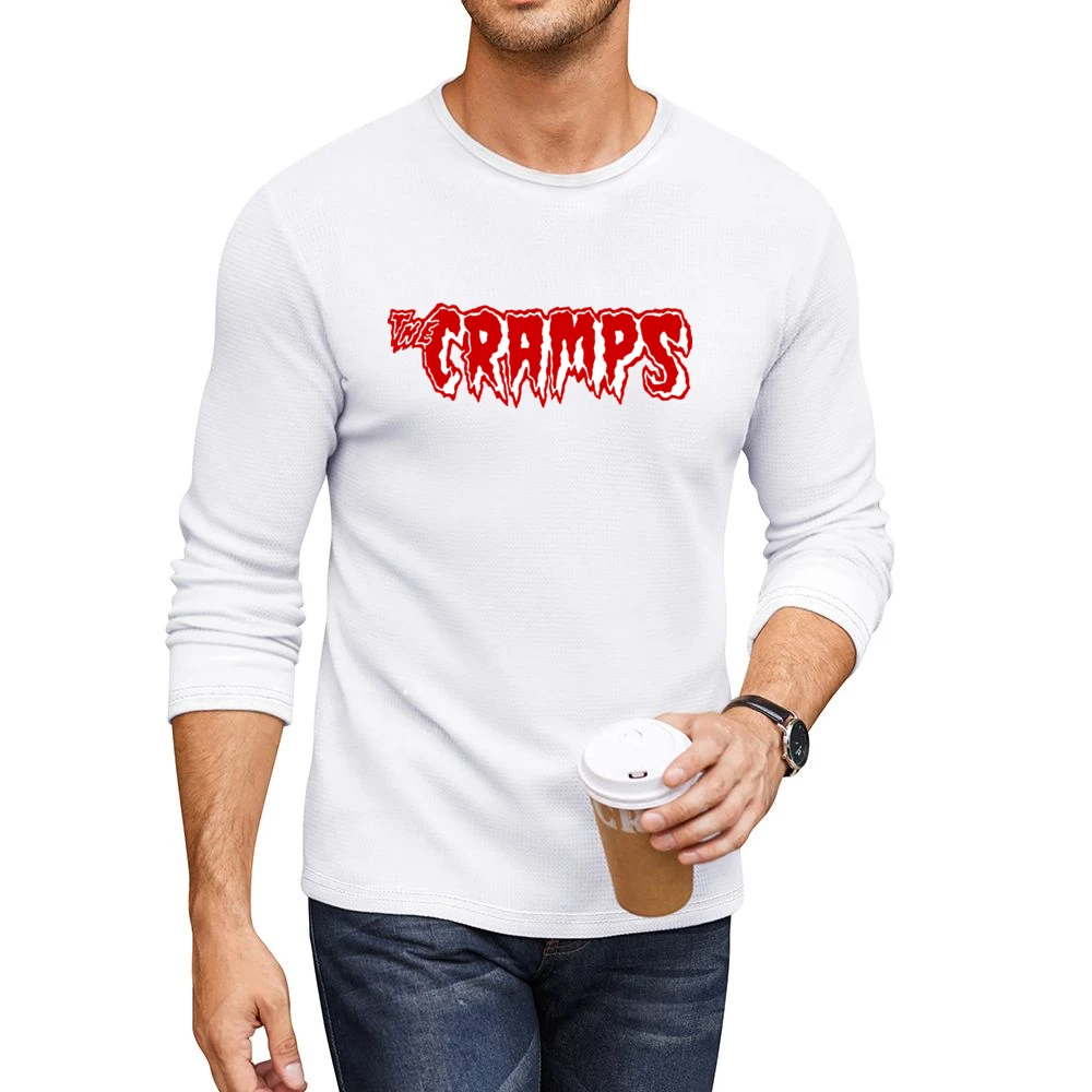 The Cramps red text logo Men CrewNeck Long Sleeve T-Shirt