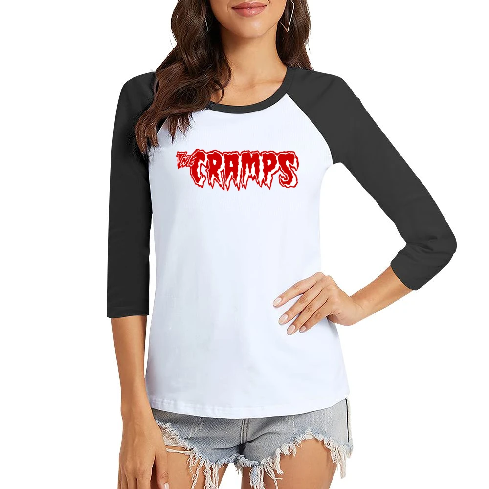 The Cramps red text logo Women Ladies 3-4 Sleeve T-Shirt