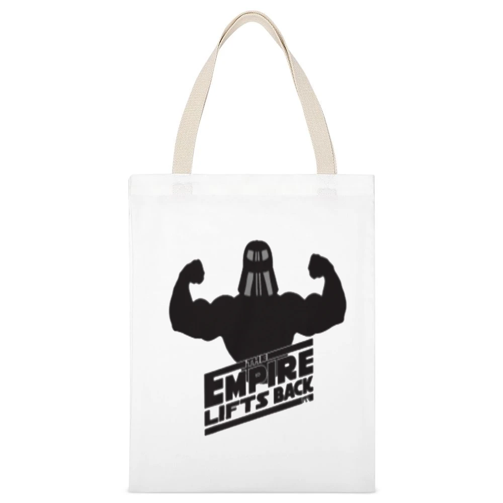 The Empire Lifts Back Tshirt White Canvas Tote Shopping Bag