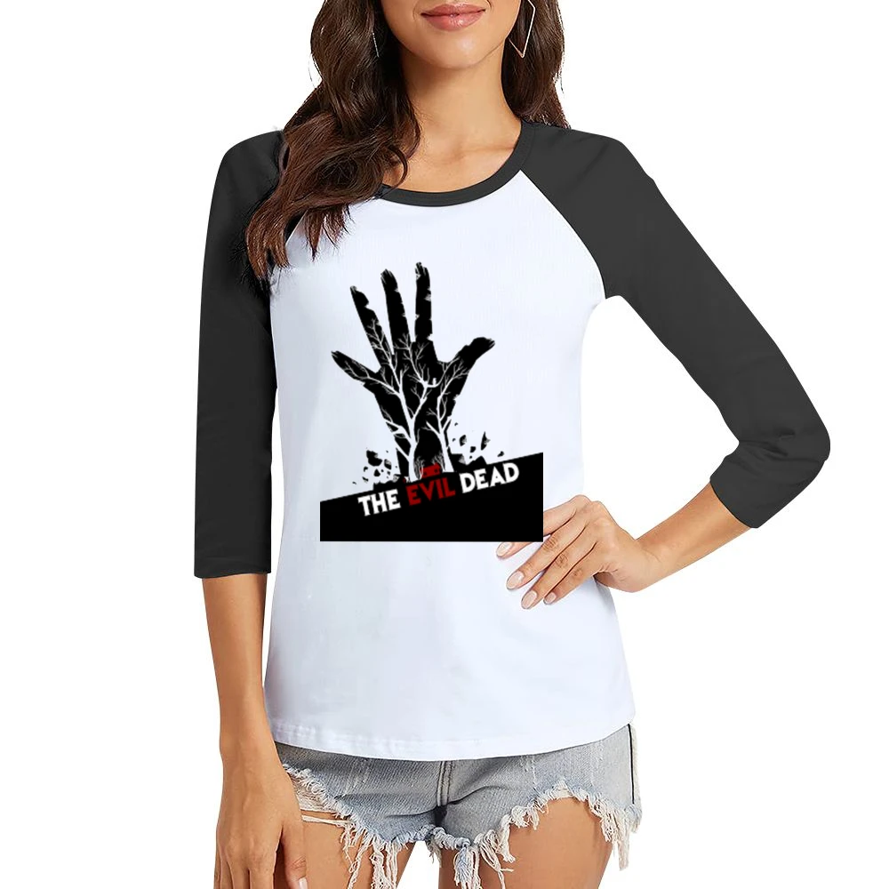 The Evil Dead Tee Women Ladies 3-4 Sleeve T-Shirt
