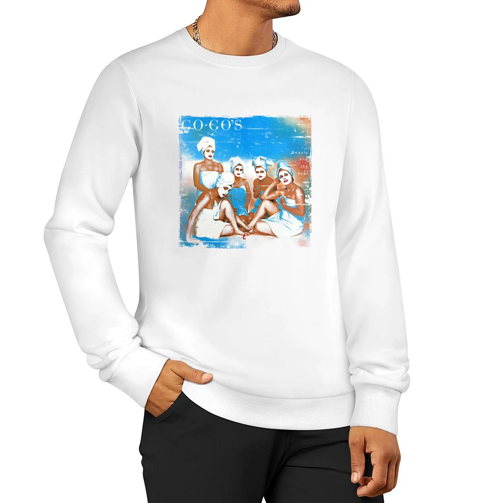 The Go Gos Beauty And The Beat Album Cover Distressed Image Men Pullover Sweatshirt