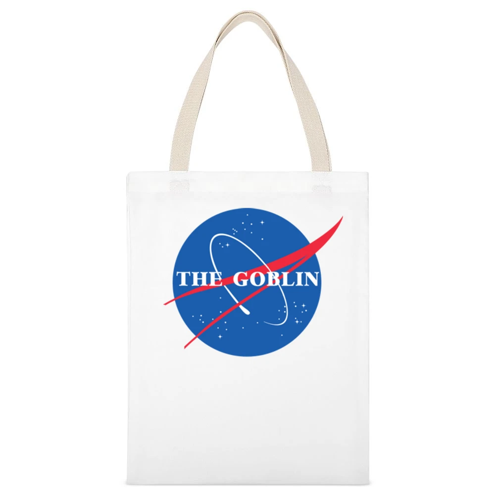 The Goblin New Planet Nasa Logo Parody Space Galaxy White Canvas Tote Shopping Bag