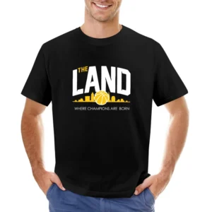 The Land Where Champions Are Born Cool Graphic Cleveland Basketball Ca Asian Size Men T-Shirt