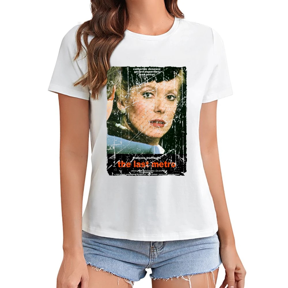 The Last Metro Movie Poster Retro Aged Look Asian Size Women Ladies T-shirt