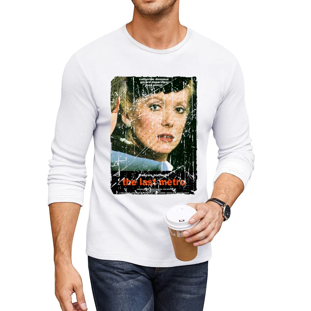 The Last Metro Movie Poster Retro Aged Look Men CrewNeck Long Sleeve T-Shirt
