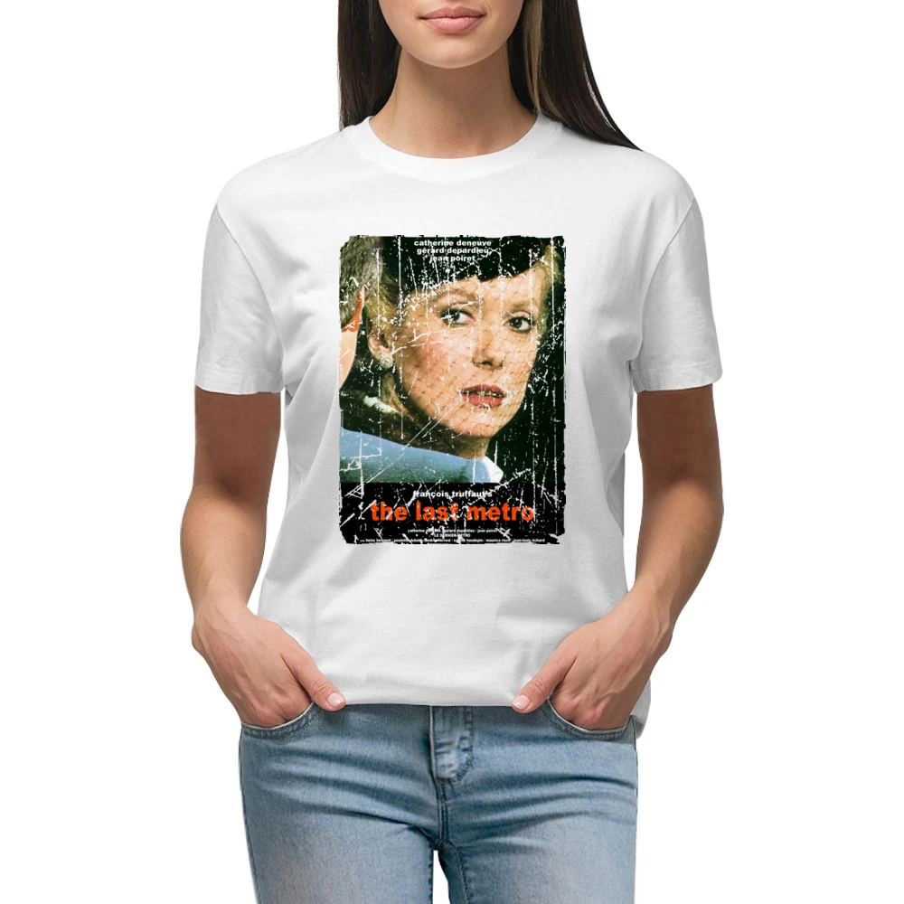 The Last Metro Movie Poster Retro Aged Look Premium Women Ladies T-shirt