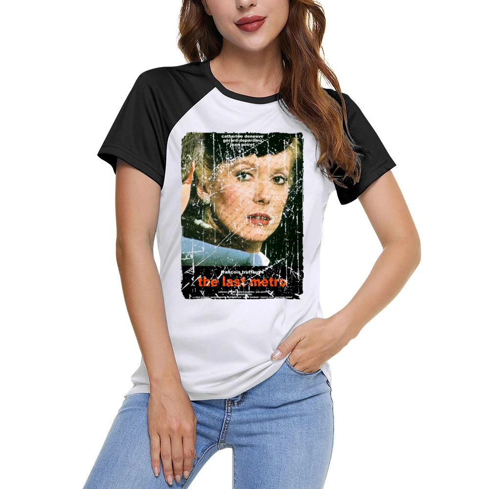 The Last Metro Movie Poster Retro Aged Look Women Ladies Short Sleeve T-Shirt