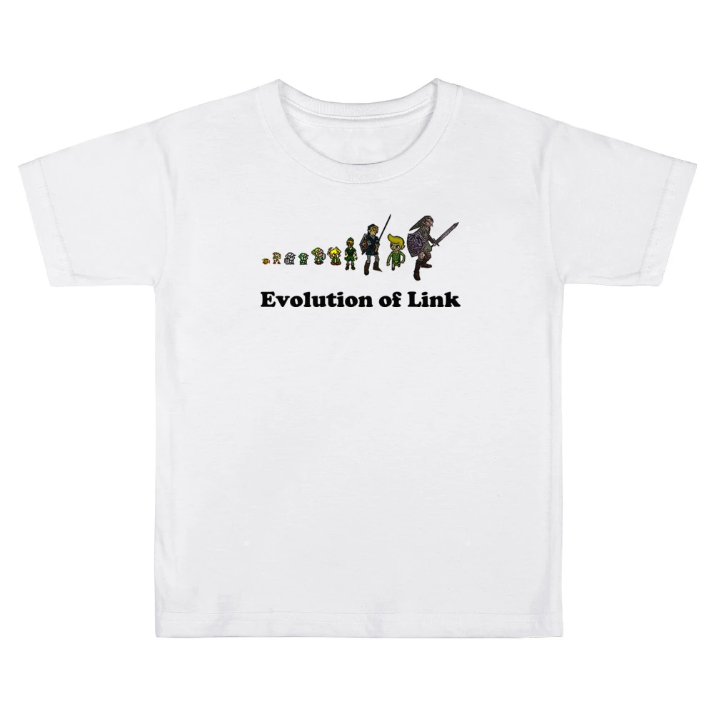 The Legend Of Zelda Evolution of Link Kids Boys Girls T-Shirt