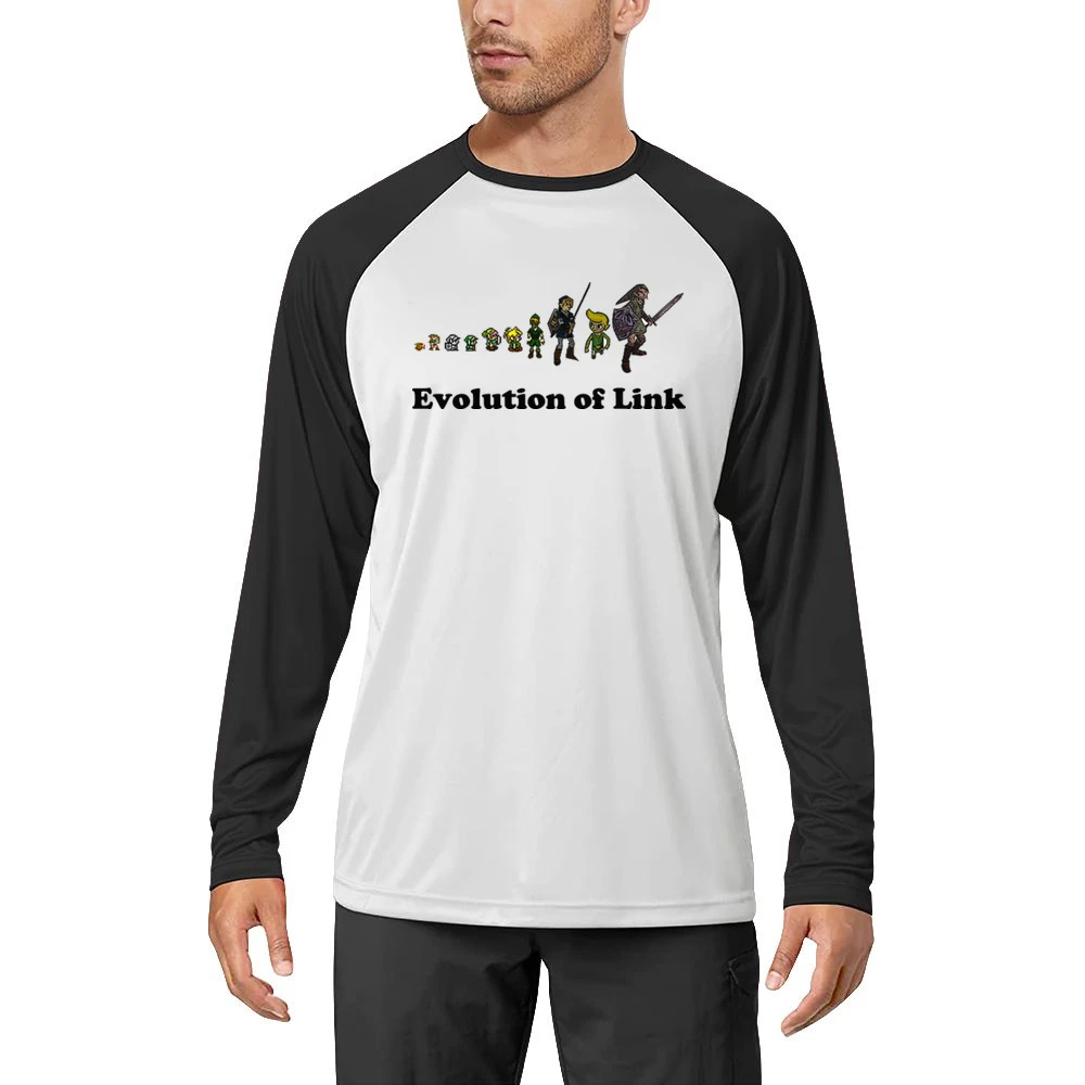 The Legend Of Zelda Evolution of Link Men Long Sleeve T-Shirt