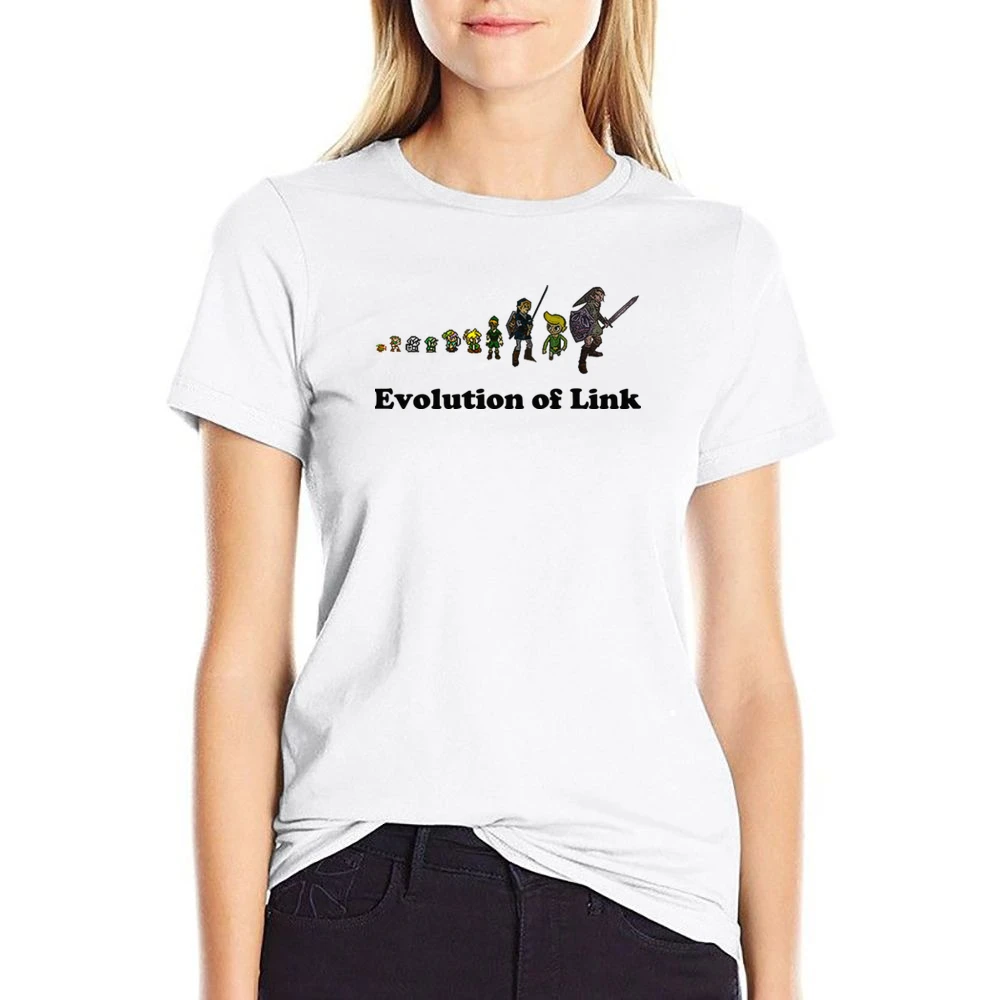 The Legend Of Zelda Evolution of Link US Size Women Ladies T-shirt