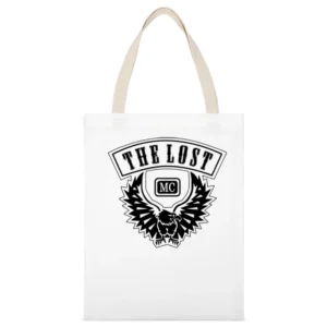 The Lost mc Motor Cycle Club light White Canvas Tote Shopping Bag