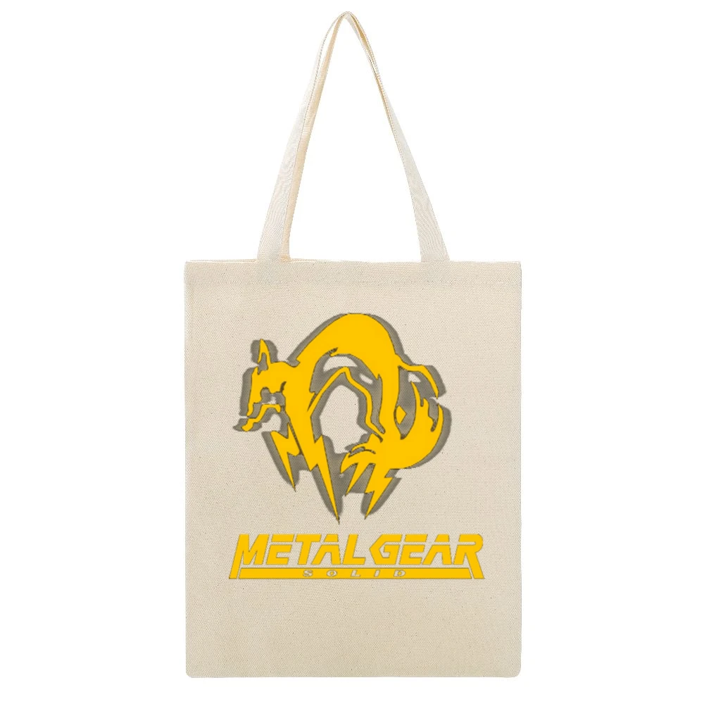 The Metal Gear Special force foxhound fox hound video games Beige Canvas Tote Shopping Bag