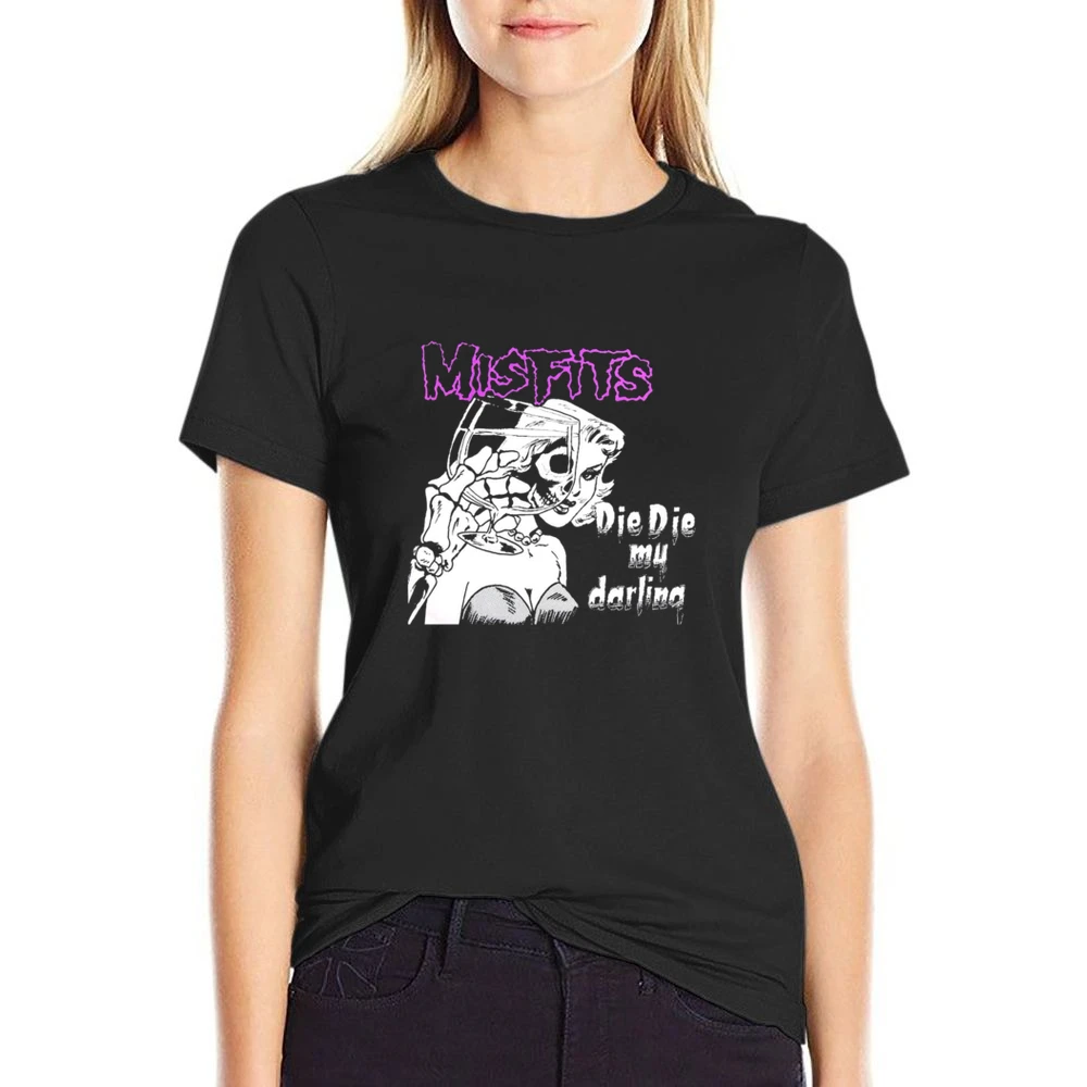 The Misfits Die Die My Darling US Size Women Ladies T-shirt