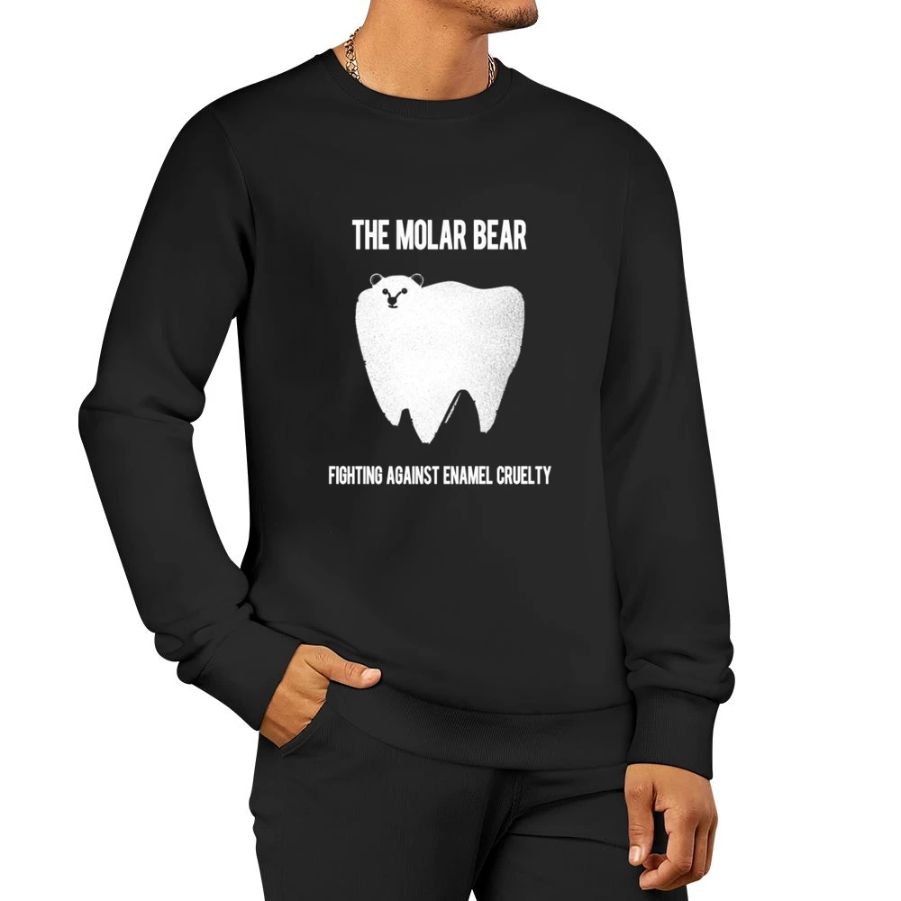 The Molar Bear Funny Enamel Cruelty Graphic Tee Shirt Men Pullover Sweatshirt