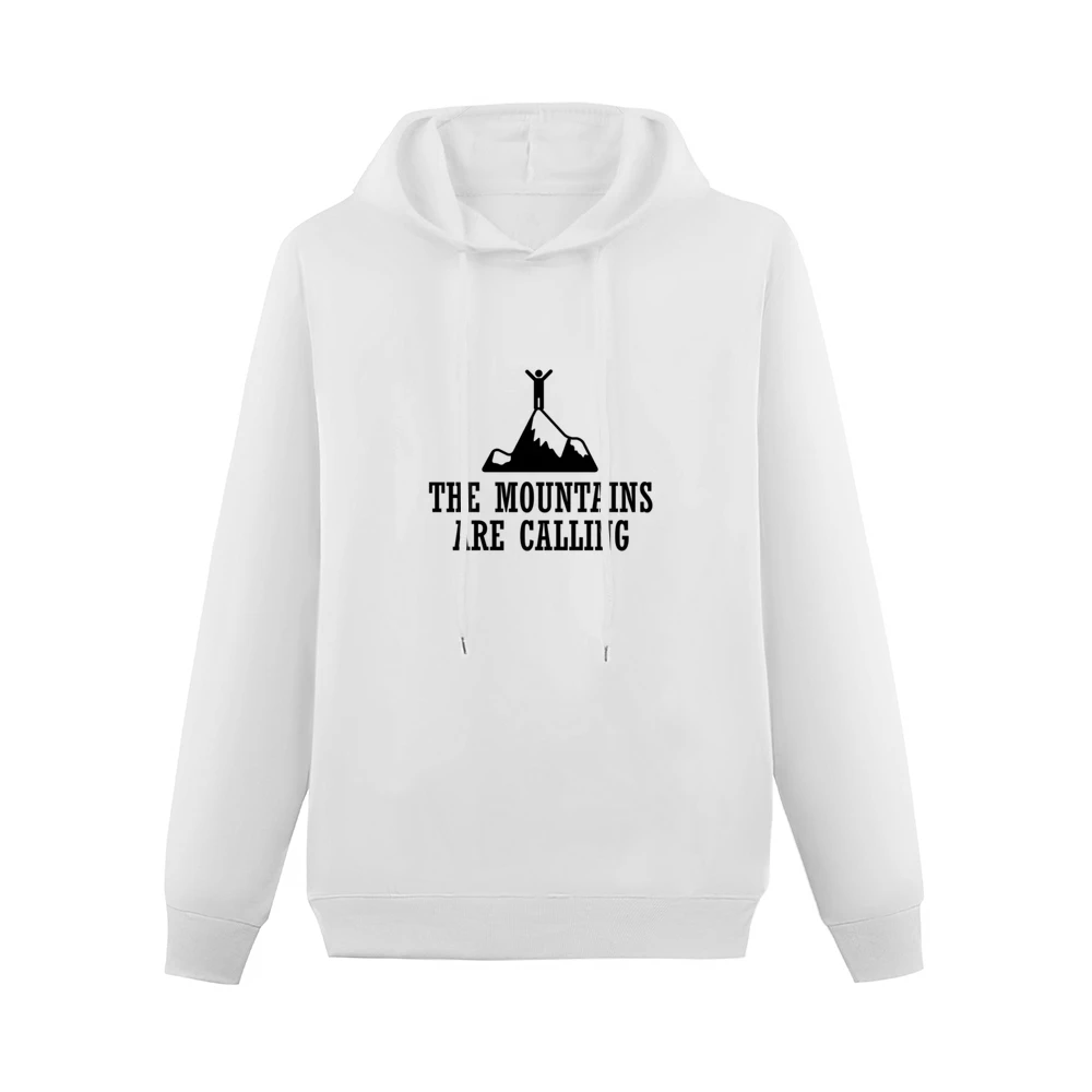 The Mountains Are Calling Fun Adventure Wanderlust Graphic Men Hoodie Without Pocket