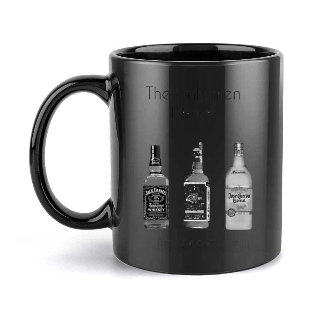 The Only Men I Trust Funny Alcohol Drinking Party Black Mug