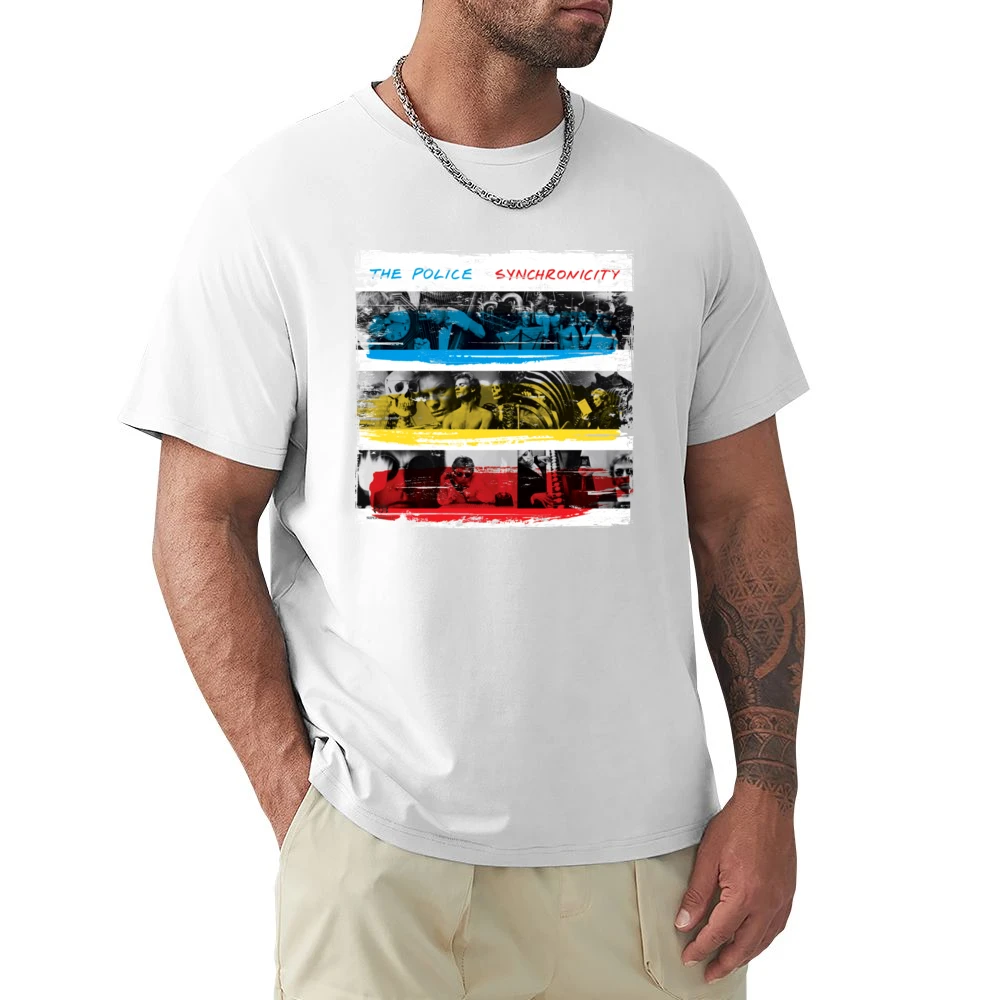 The Police Synchronicity Album Cover Distressed Image Premium Men T-shirt