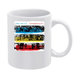 The Police Synchronicity Album Cover Distressed Image White Mug