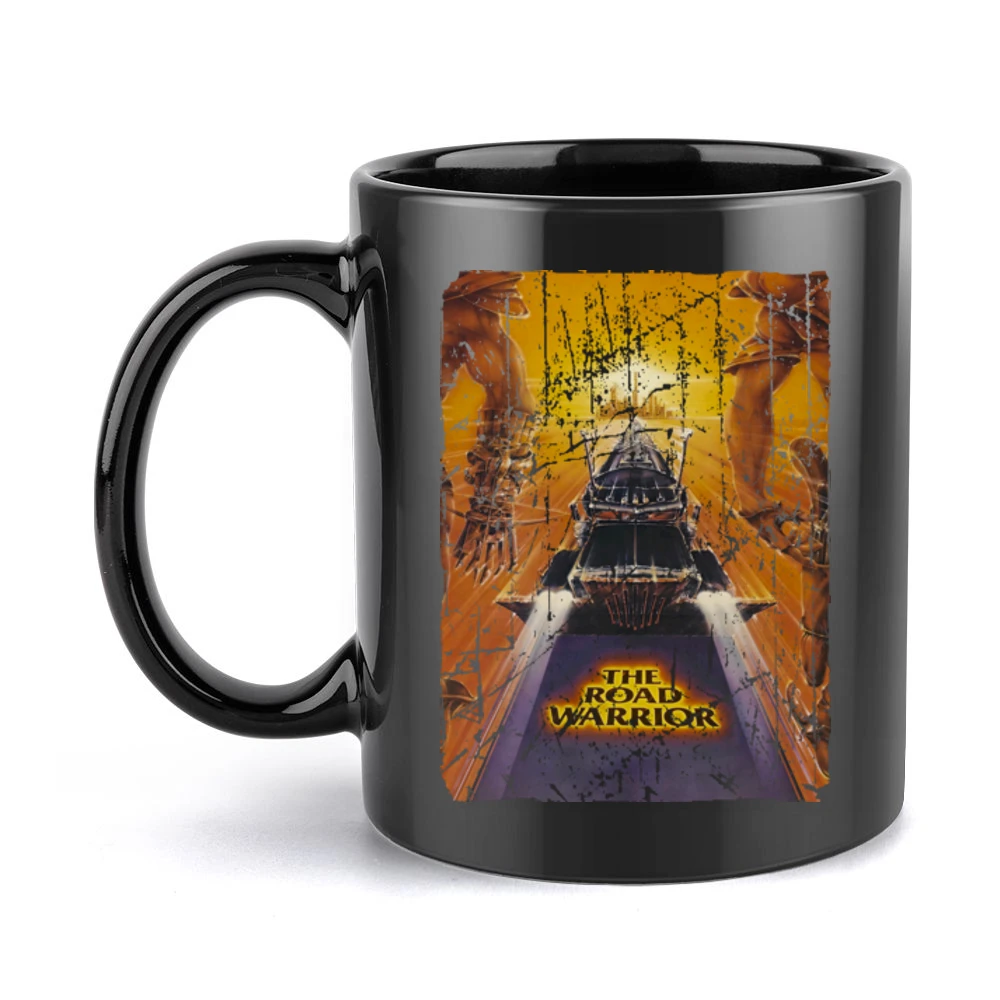 The Road Warrior Movie Poster Retro Aged Look Black Mug