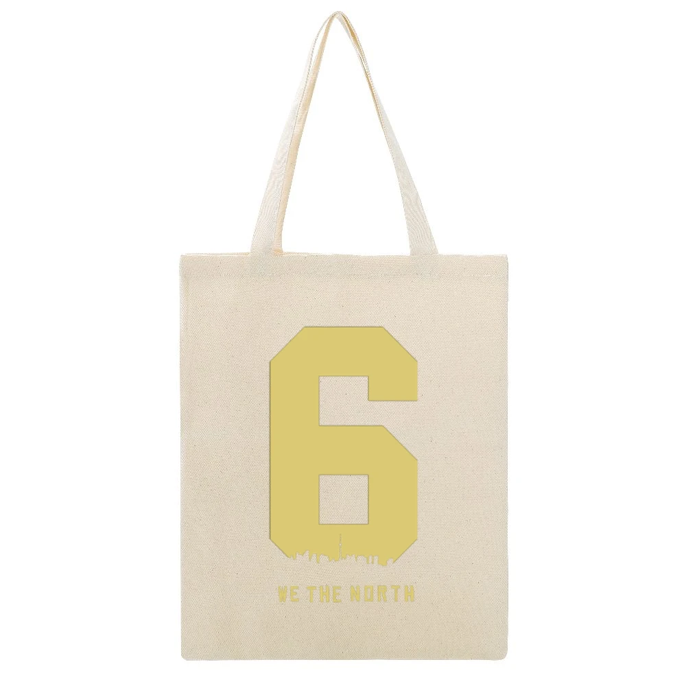 The Six We The North Tank Tanktop Beige Canvas Tote Shopping Bag
