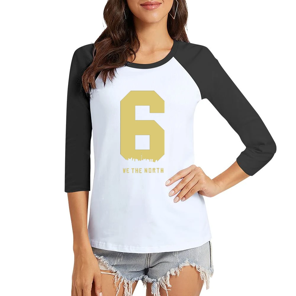 The Six We The North Tshirt Women Ladies 3-4 Sleeve T-Shirt