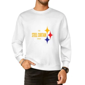 The Steel Curtain Show Pittsburgh Football Team Tshirt (all Styles An European Size Pullover Sweater