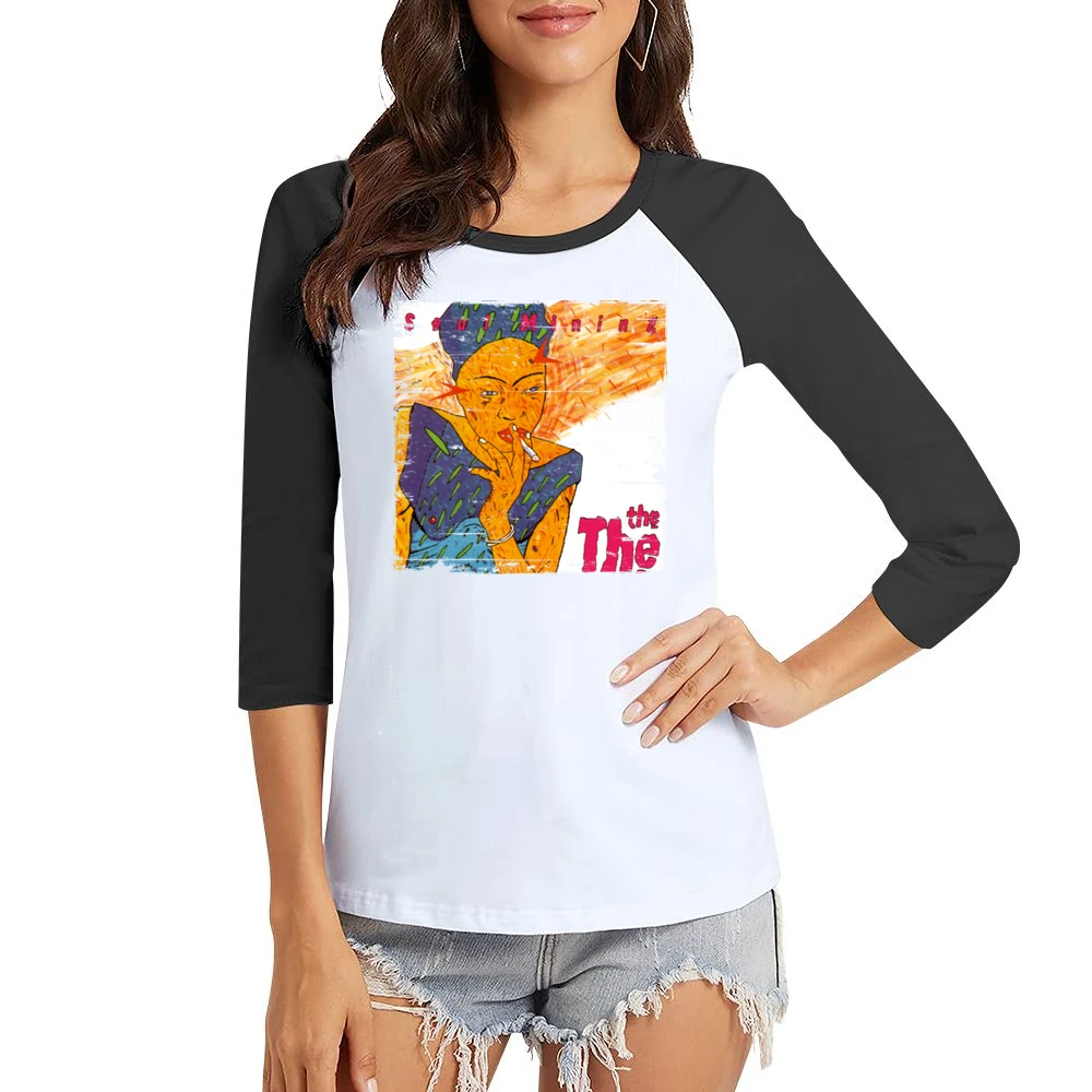 The The Soul Mining Album Cover Distressed Image Women Ladies 3-4 Sleeve T-Shirt