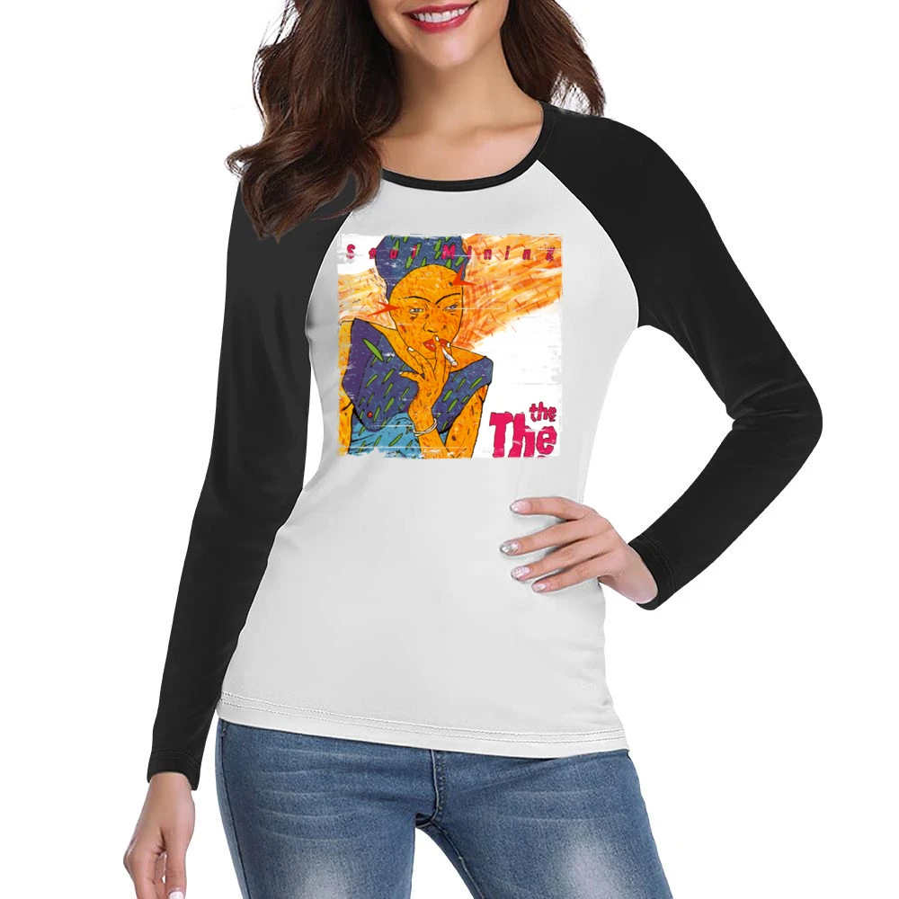 The The Soul Mining Album Cover Distressed Image Women Ladies Long Sleeve T-Shirt