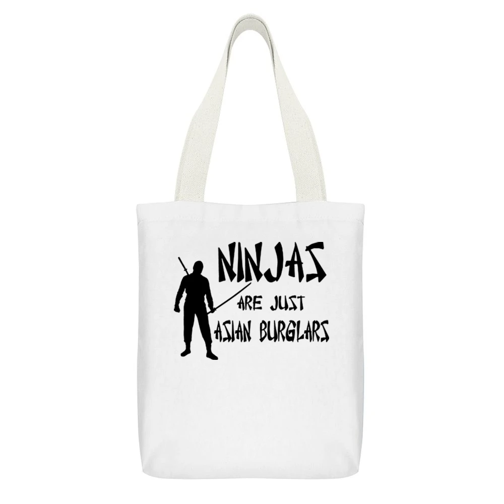 The Warriors Retro Movie White Canvas Tote Shopping Bag With Interior Pocket