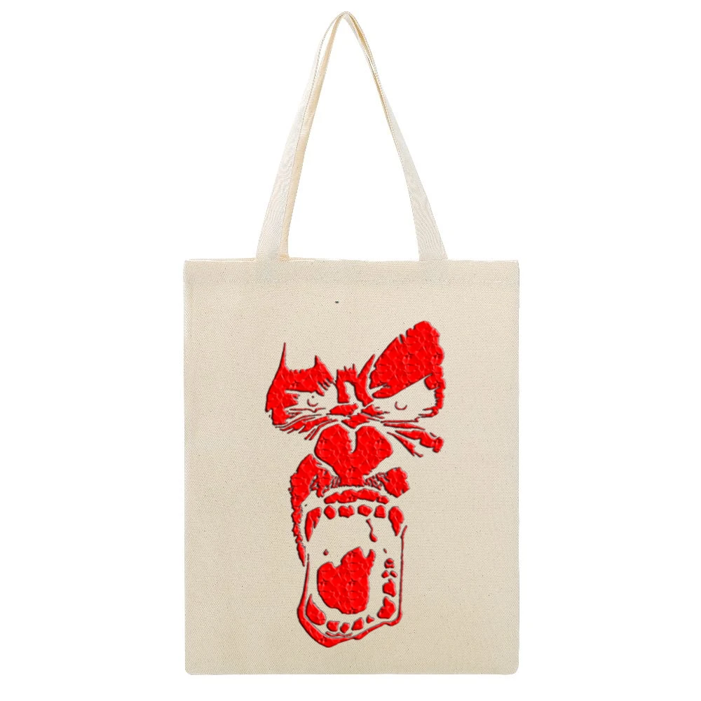 The angry ape monkey wild animals Beige Canvas Tote Shopping Bag