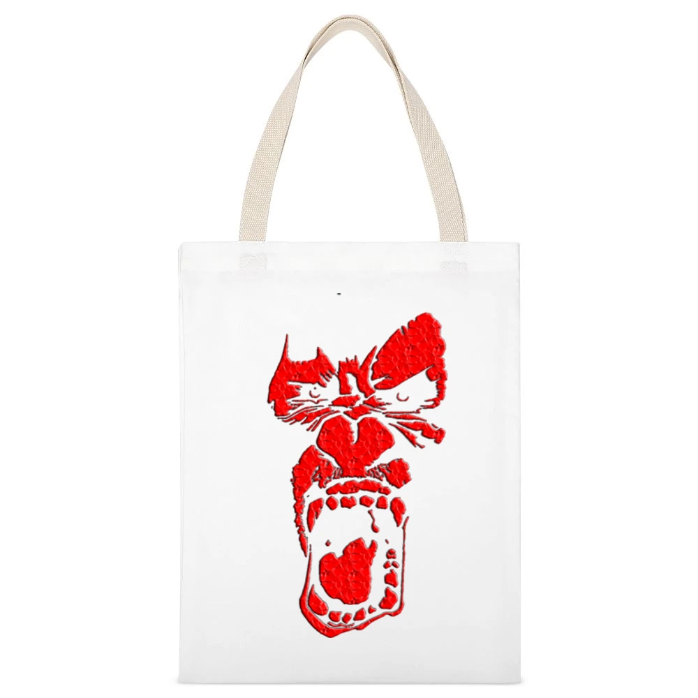 The angry ape monkey wild animals White Canvas Tote Shopping Bag