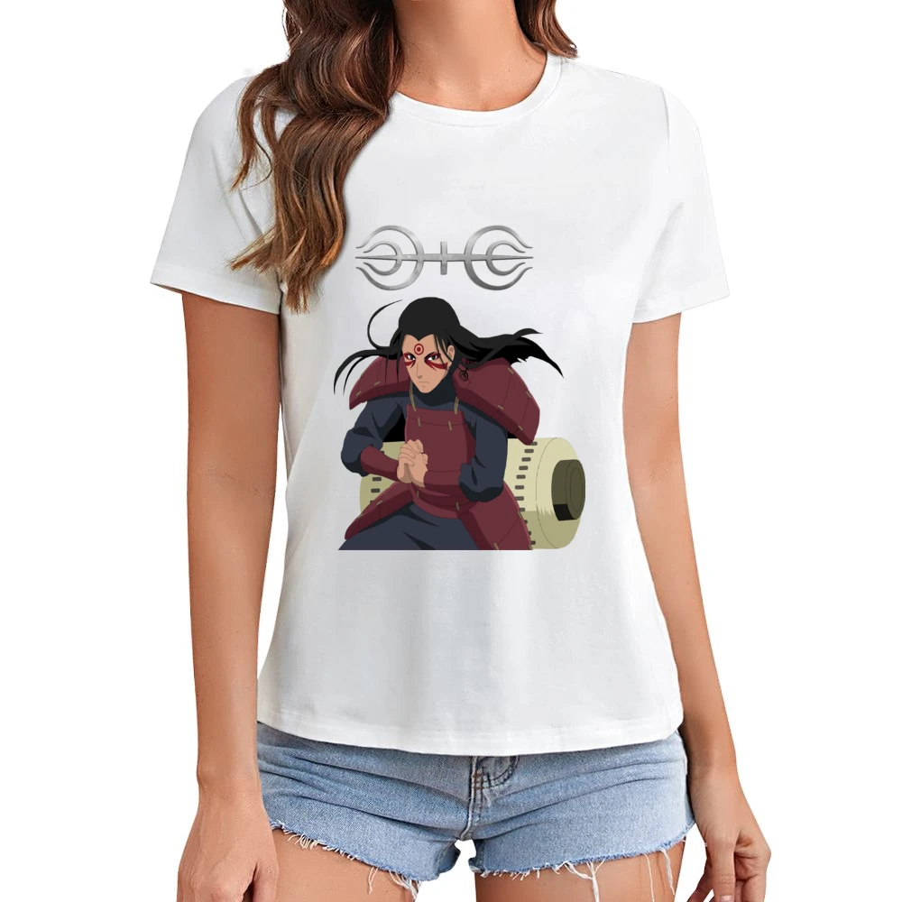 The god of shinobi Hashirama Senju naruto anime manga Asian Size Women Ladies T-shirt