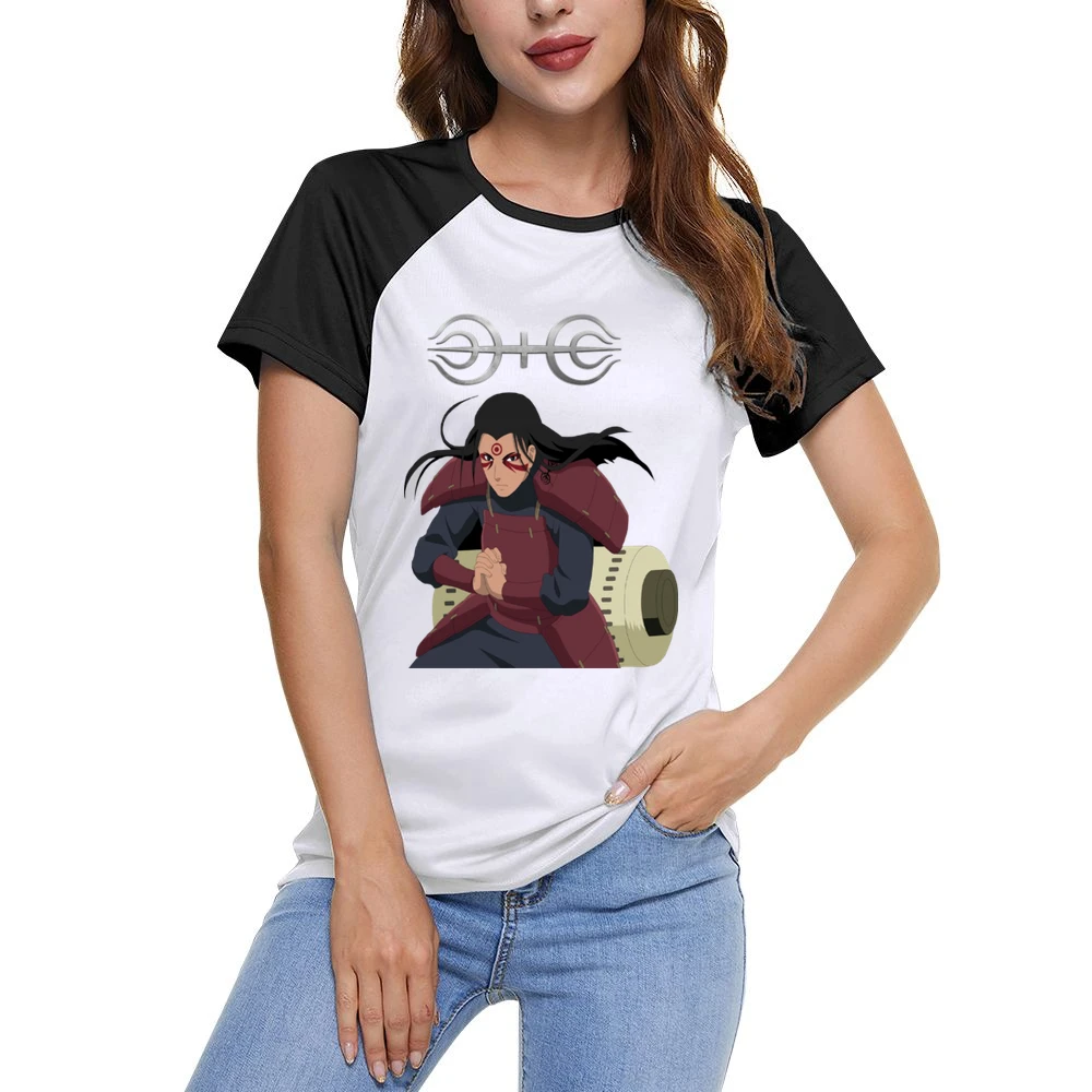 The god of shinobi Hashirama Senju naruto anime manga Women Ladies Short Sleeve T-Shirt