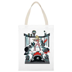 The super kill mario bill retro video games movies parody funny T Shir White Canvas Tote Shopping Bag