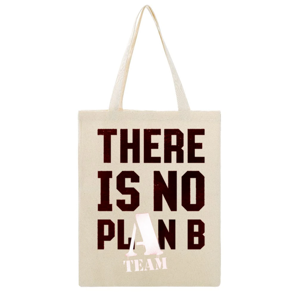There is no plan B the A team movie Beige Canvas Tote Shopping Bag